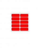 Self Adhesive Label 19mm X 50mm [Red]